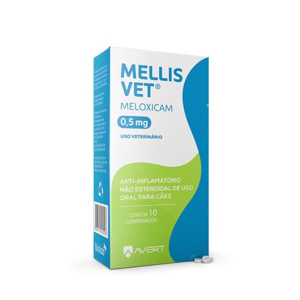 Mellis Vet – contém 10 comprimidos – Meloxicam 0,5mg